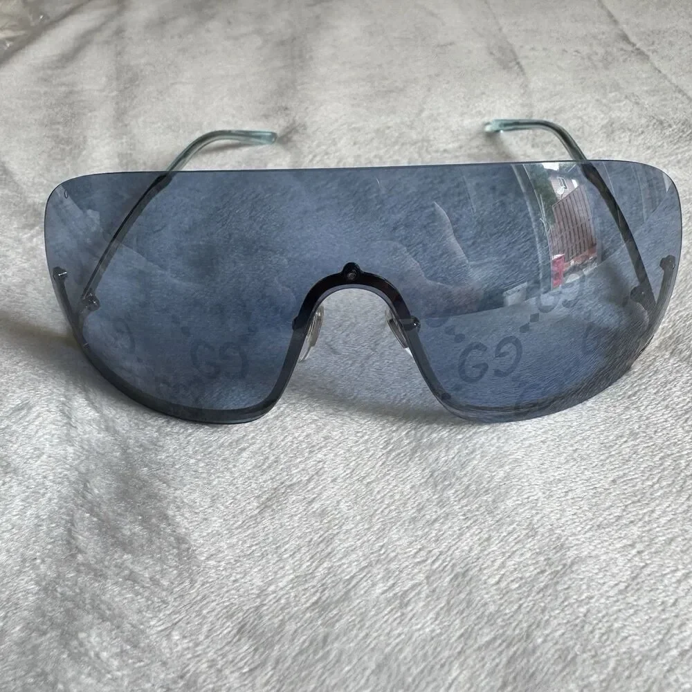 GUCCI GG Monogram Mirror Shield Sunglasses